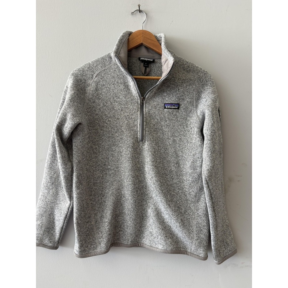 Patagonia Sweater Womens M Gray 1/4 Zip Fleece Pullover Outdoor STY25618